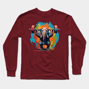 elephant at gym Long Sleeve T-Shirt